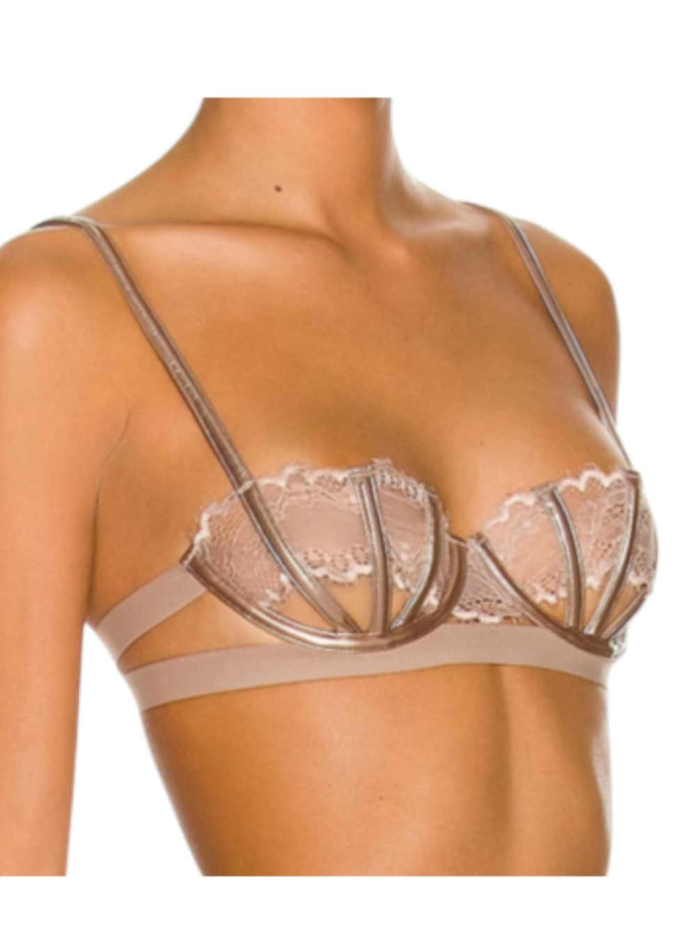 Thistle and Spire Sidney Bronze Lace Open Cup Bra 36B